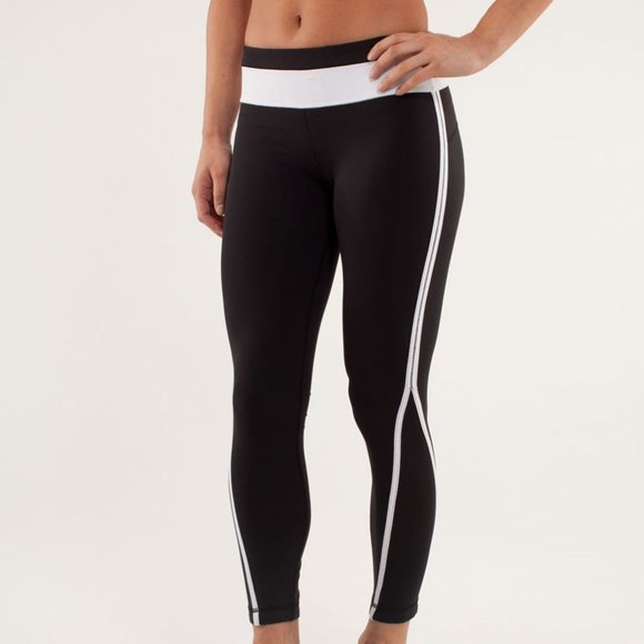 lululemon athletica Pants - NEW Lululemon Run: Pace Tight Black / White 4